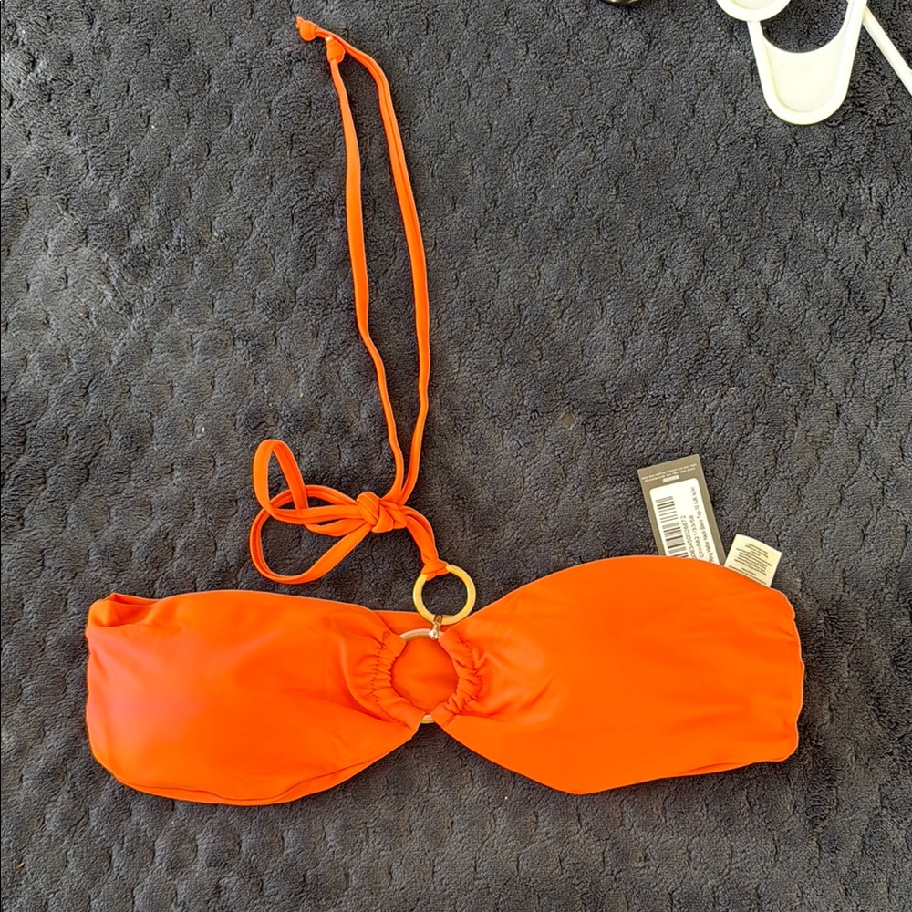 PrettyLittleThing Orange Bikini Top